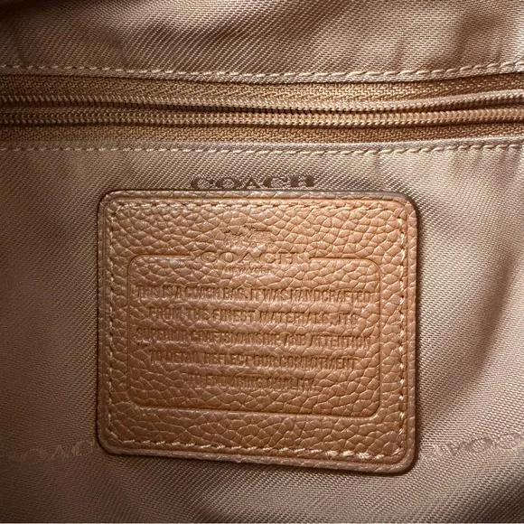 Coach Edie Pebbled Leather Shoulder Bag in Saddle Tan Brown - Picture 8 of 10